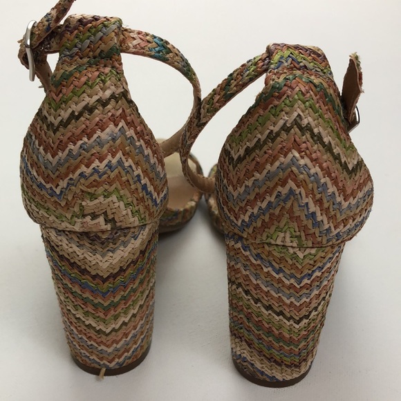 FRANCESCAS Strappy Chevron Chunky Heels, 6 - Picture 7 of 10